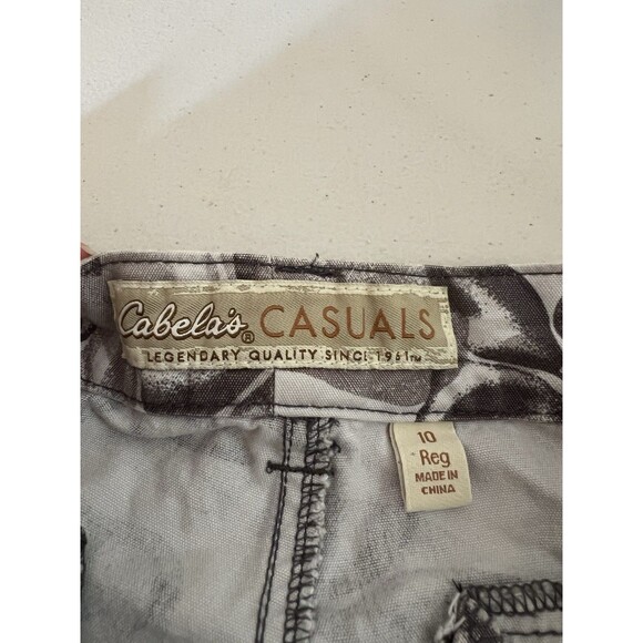 Cabelas Cargo Pants Womens 10x31 Gray Cotton Floral Print Utility Y2k Baggy - Picture 2 of 10